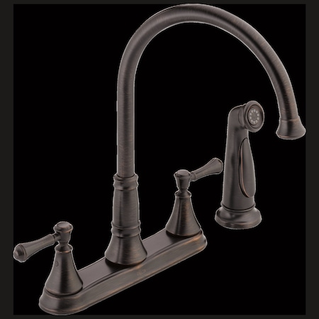 Delta Kitchen Faucet, Operating in Stainless Steel Lined Sockets, 8" Mount, 3 or 4 Hole Commercial 2497LF-RB